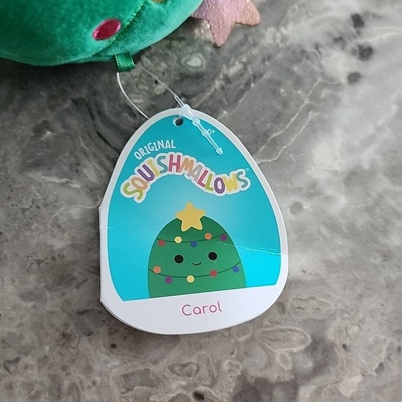 Squishmallow 5" Carol Christmas Tree NWT Kellytoy 2021 Squishmallows Holiday NEW - Picture 2 of 3